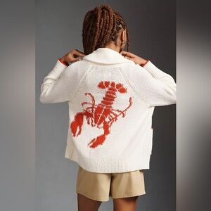 Anthropologie Maeve Lobster Cardigan Sweater (Size XS) - NWT